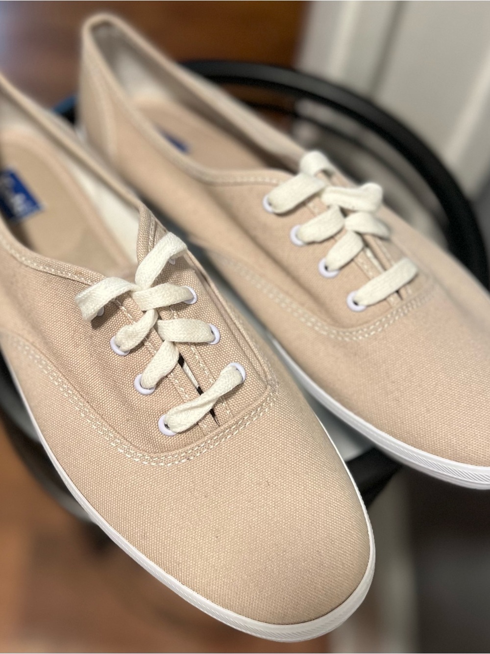 Keds Canvas Sneakers in Beige with White Accents size 9 women NEW - Picture 8 of 12